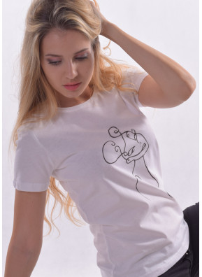 White T-shirt with unique design